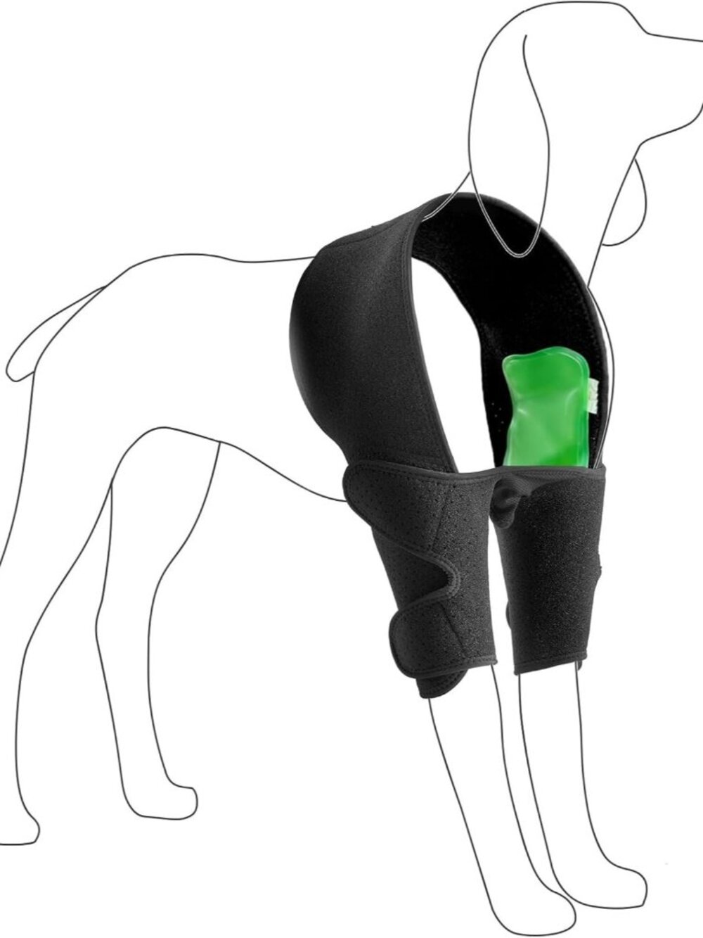 Dog Elbow Brace Shoulder Front Leg Hot/Cold Compress for Arthritis, Dysplasia L